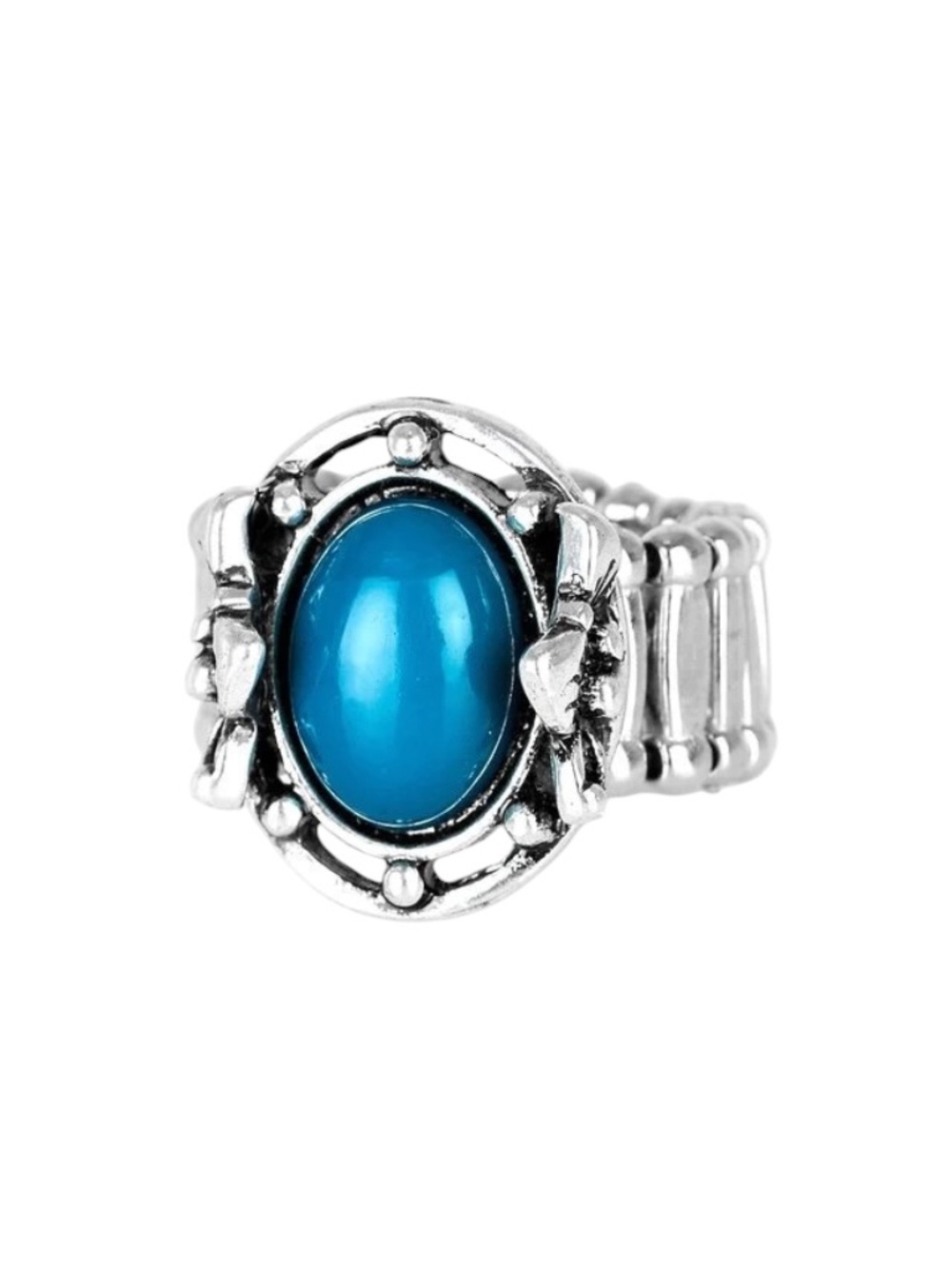 Paparazzi: Color Me Confident Blue Stretchy Ring